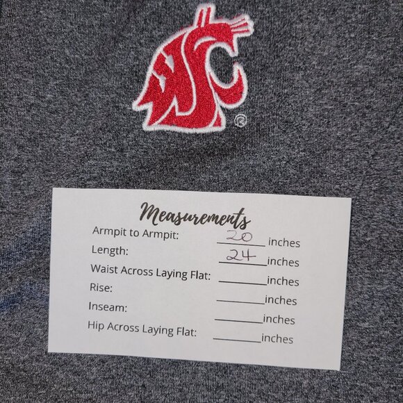 WSU Cougar Quarter Zip Long Sleeve Sweat Jacket Heathered Gray Women's Size M - Picture 14 of 14